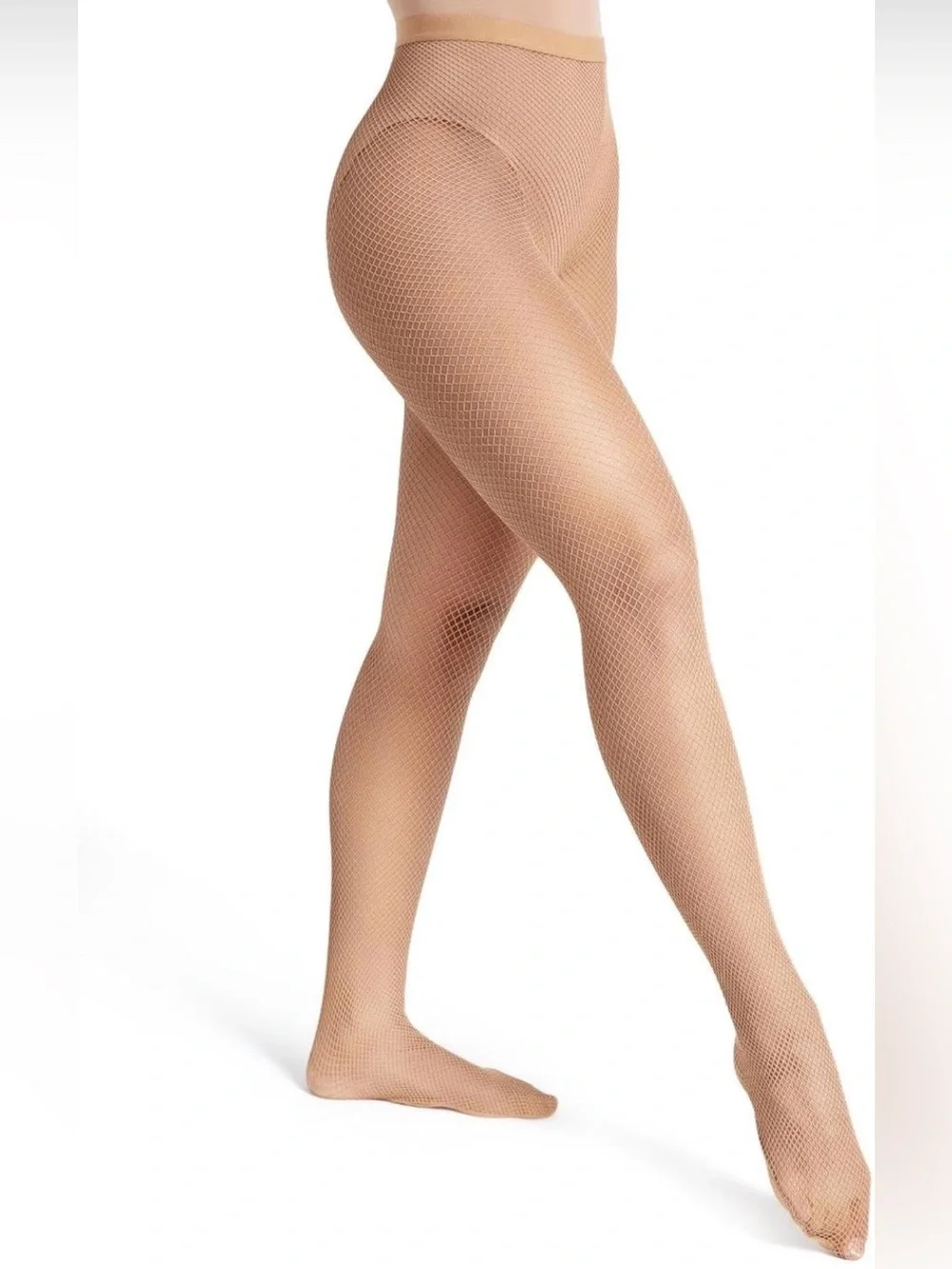 Theatricals Kids Back Seam Fishnet Tights - Classic Dance Tights Nude